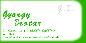 gyorgy drotar business card